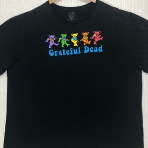 Grateful Dead Dancing Bears Graphic‎ T-Shirt Black Cotton Tee Men's Size 3XL